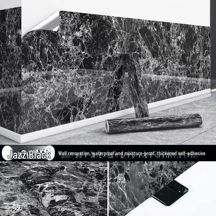 Ölbeständige Marmor-Küchenaufkleber – Hochtemperaturbeständiger, wasserdichter, selbstklebender Fliesen- und Herdwandschutz