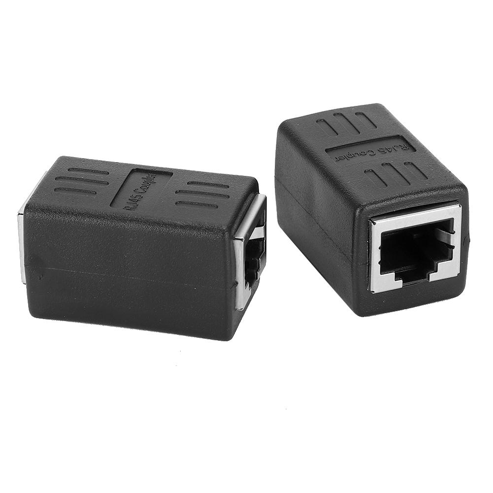 2PCs Cable Coupler RJ45 LAN Connector Embedded Type Female to Female Adapter for Cat7   Cat6   Cat5e