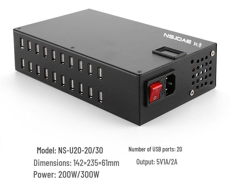 High-Power Multi-Port USB Charger: 8/10/16 Ports for Direct Travel Charging