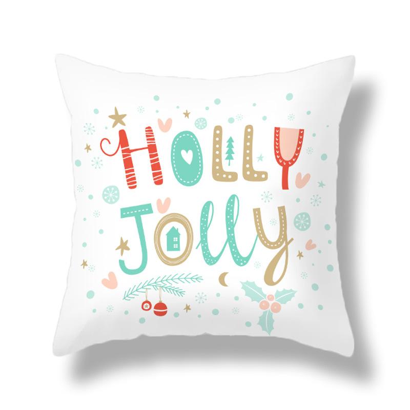 Christmas Pillowcases Homewares Nordic Christmas Cartoon Digital Print Pillowcases