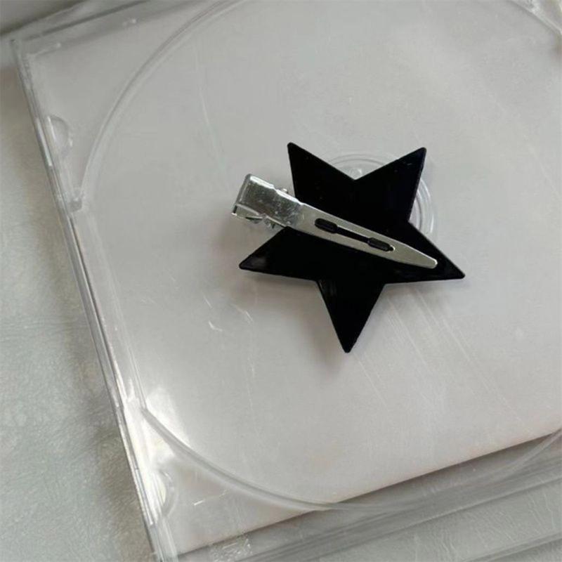 5Pieces No Bend Hair Clip No Crease Hair Clip Acrylic Star Hairpin Sweet Cool Y2K Duckbill Hair Barrettes for Women