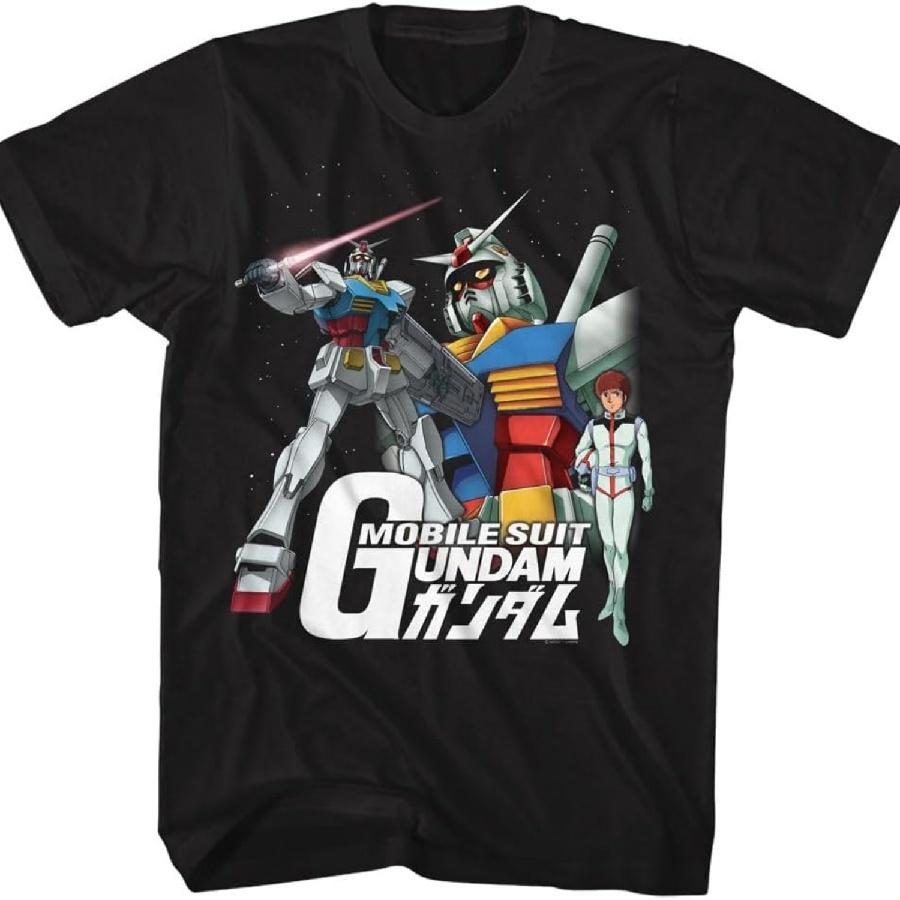 Gundam Mobile Suit Collage Mens Short Sleeve T Shirt Vintage Style Graphic Tees