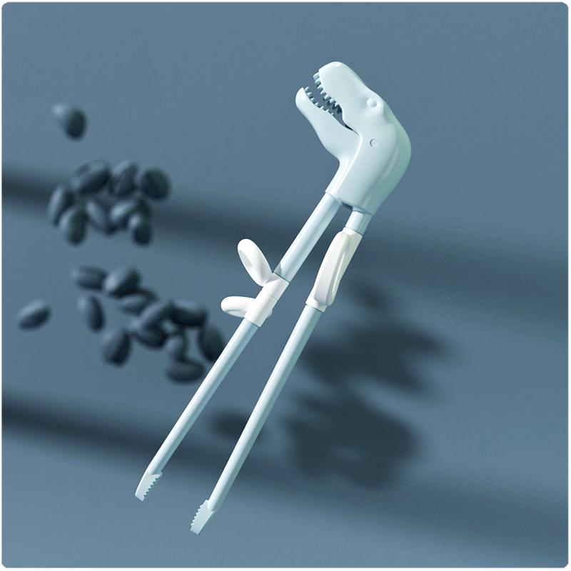 1 Pair Baby Training Chopsticks Cartoon Dinosaur Design For Kids Learning Eating Reusable Chopsticks Tableware