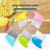 Custom Logo Stainless Steel Wave Blade Potato Cutter with Bubble Wrap Packaging