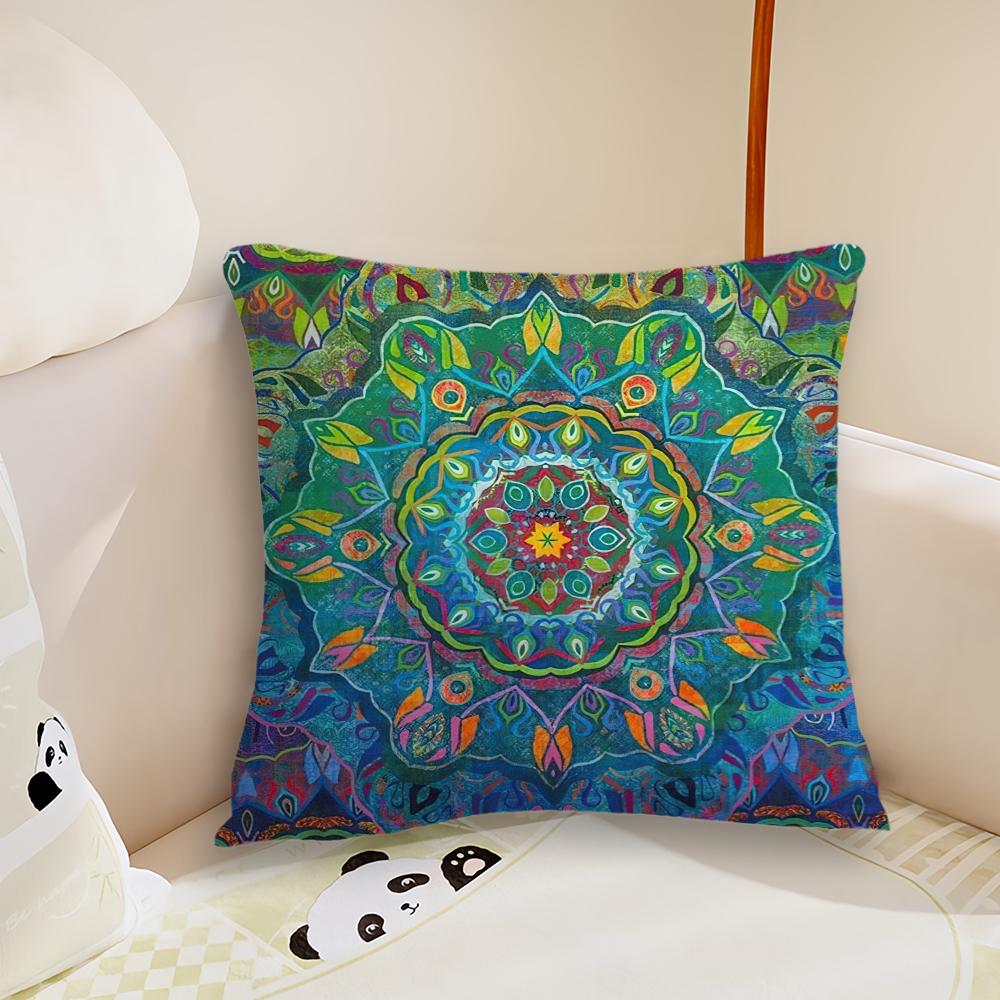 Fashion BBohemia Painting Pattern Cushion Cover Plush Fabric Soft Double Sided Print Sofa Cushion Cover Throw Pillow Covers