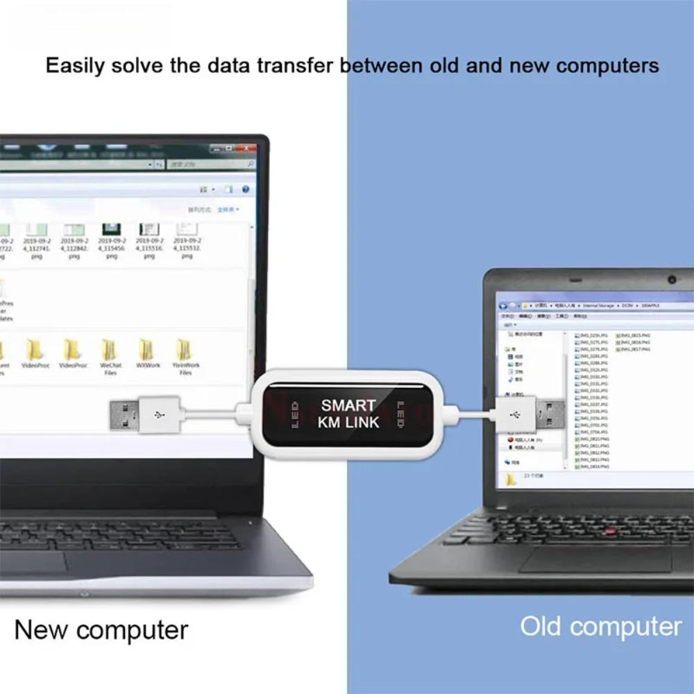 USB 2.0 Smart KM Link PC To PC Keyboard Mouse Share Sync Data Link Connection USB Extension Cable Data File Transfer USB Switch
