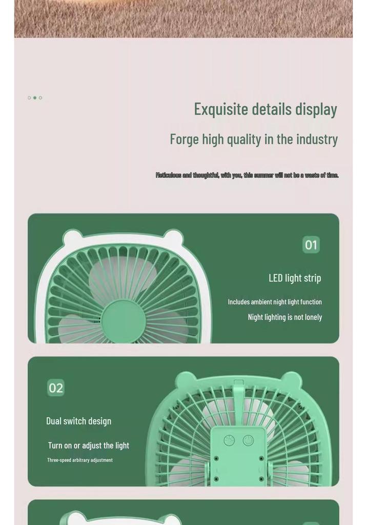 Silent Wall-Mounted Portable Fan for Kitchen and Bathroom