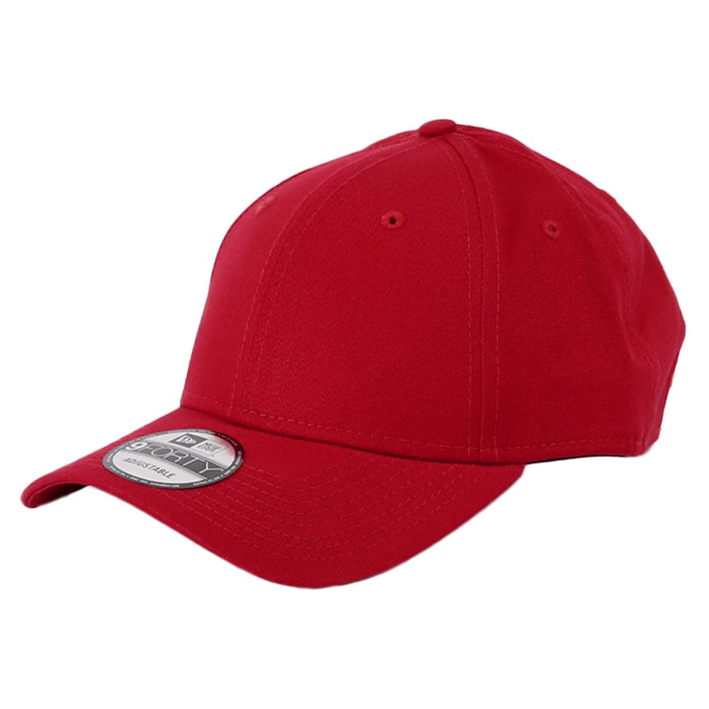 

New Era Plain Blank 9FORTY Scarlet Red Cap, [item]