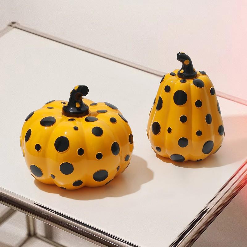 Art Niche Nordic Polka Dot Pumpkin Ornaments Living Room Tabletop TV Cabinet Bookcase Home Decoration Abstract Minimalist