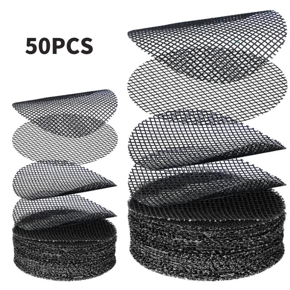 

50 ШТ. Прокладка для цветочного горшка Керамическая Черная Непротекаемая Почва Сверхбольшой Диаметр Дышащая Защита от Насекомых Пластиковая Круглая Сетчатая Подкладка