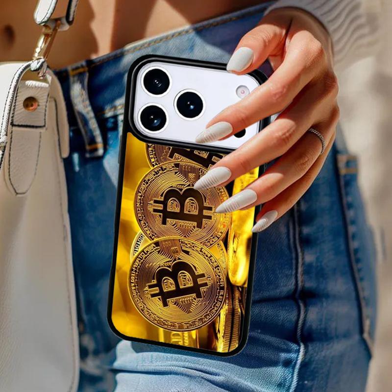 BTC Bitcoin Phone Case For iPhone 17 Air 14 15 13 12 Max Cover For Apple 14 15 16 16e 11 Pro Max Plus Coque