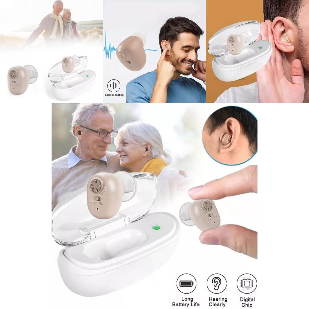 Aparelho Auditivo Recarregável Premium Intra-auricular Amplificador de Som Para Idosos Solução de Redução de Ruído
