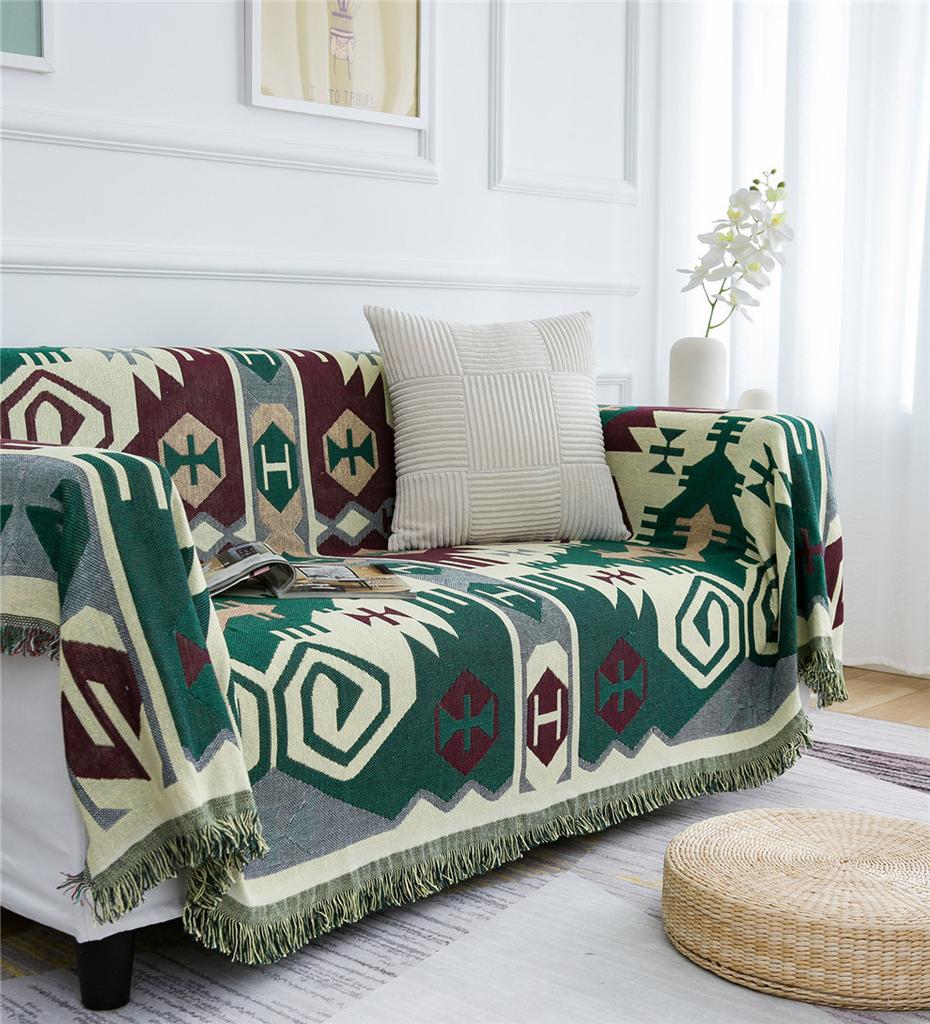 Thickened and Minimalist Double-sided Fabric Sofa Blanket, Sofa Towel, Light Luxury Tea Table Cloth, Household Exposed Camping Blanket, Bed Tail Towel