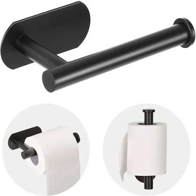 Adhesive Stainless Steel Paper Towel Holder Toilet Roll Paper Holder No Punching Cabinet Storage Bathroom Accessories Tissue Rac