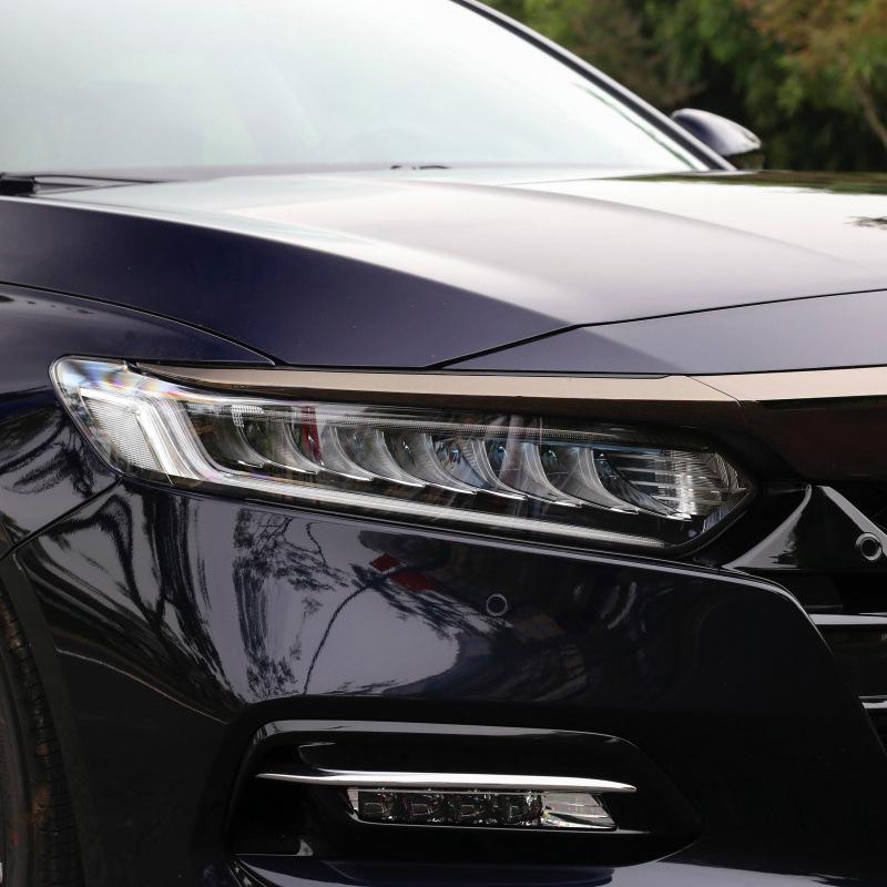 Black Warrior Smoked Headlight Film for 25 Accord Models - TPU Light-Controlled Sticker for Headlight and Taillight Color Change.