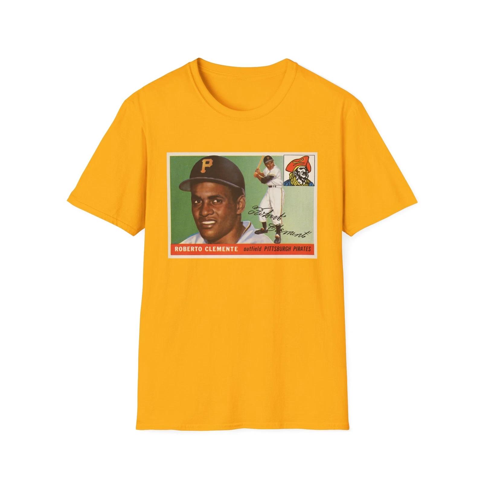 Roberto Clemente Vintage 1955 Rookie Baseball Card Retro T-Shirt Unisex Fit PSA 4XL