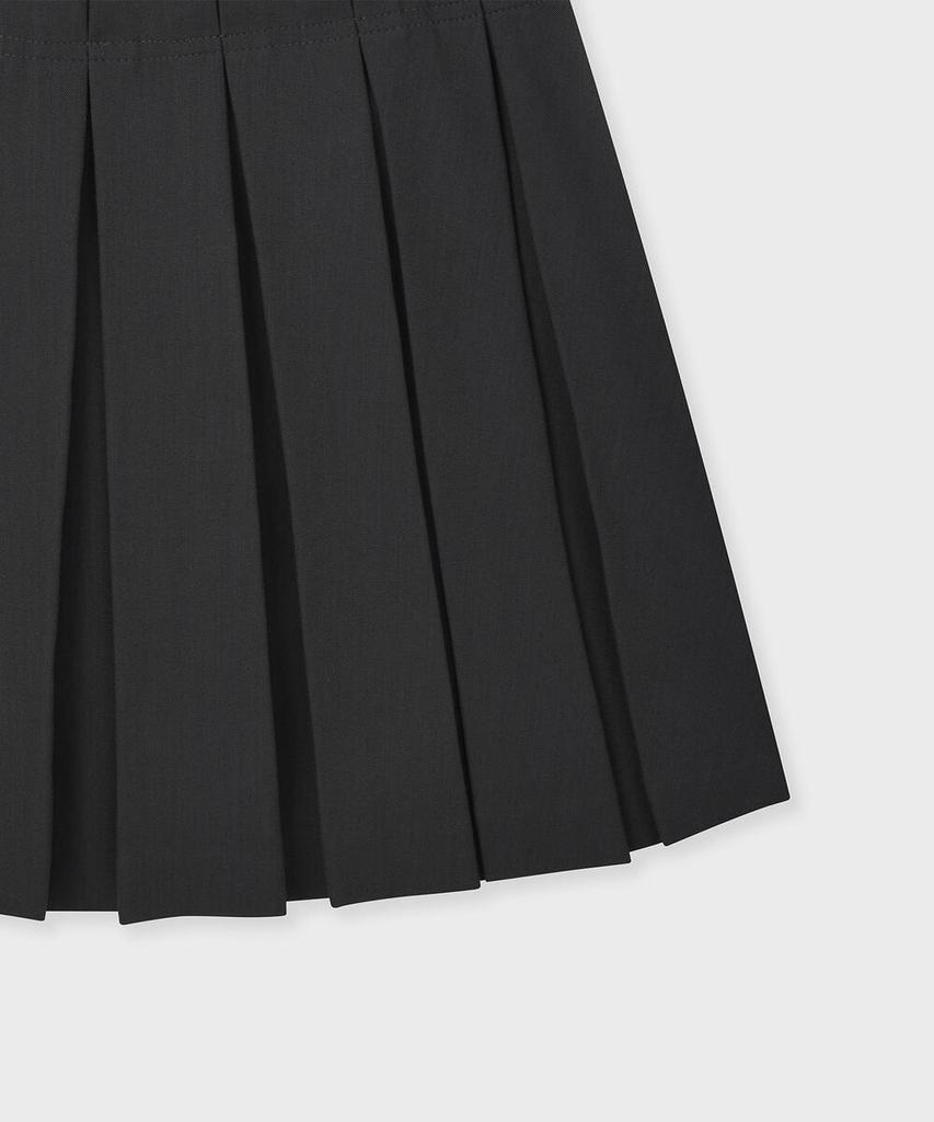 Pallet Double Layered Pleated Skirt Charcoal