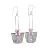 Morganite Gemstone 925 Sterling Silver Handcrafted Jewelry Dangle Earrings 2.2" EE-68-2