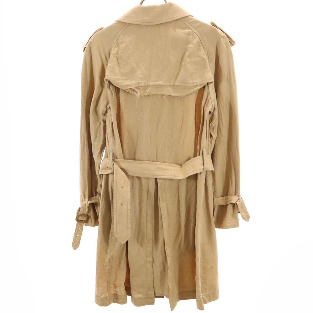 MACKINTOSH SCOTLAND Linen Blend Long sleeve trench coat 34 beige Women Used