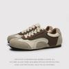 Dexun Shoes Women'S Casual Lace-Up Inner Height-Increasing Splicing Matte Spring New Flat-Bottomed Comfortable Single Shoes 26