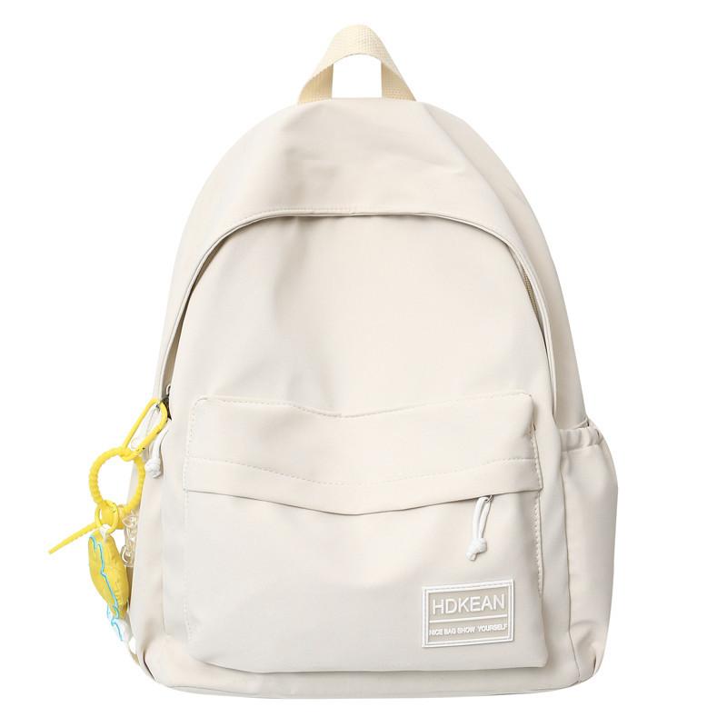 Summer New Korean Style Solid Color Fashion Casual Couple Backpack Fresh Cute Sweet Student School Bag