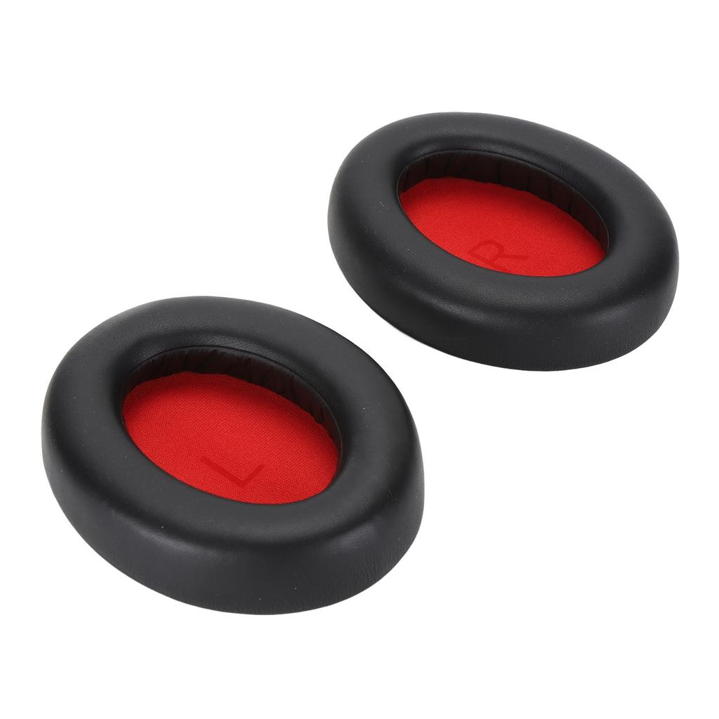 Kopfhörer-Ohrpolster, Ersatz-Proteinleder-Headset-Ohrpolster für 1MORE SonoFlow, Schwarz