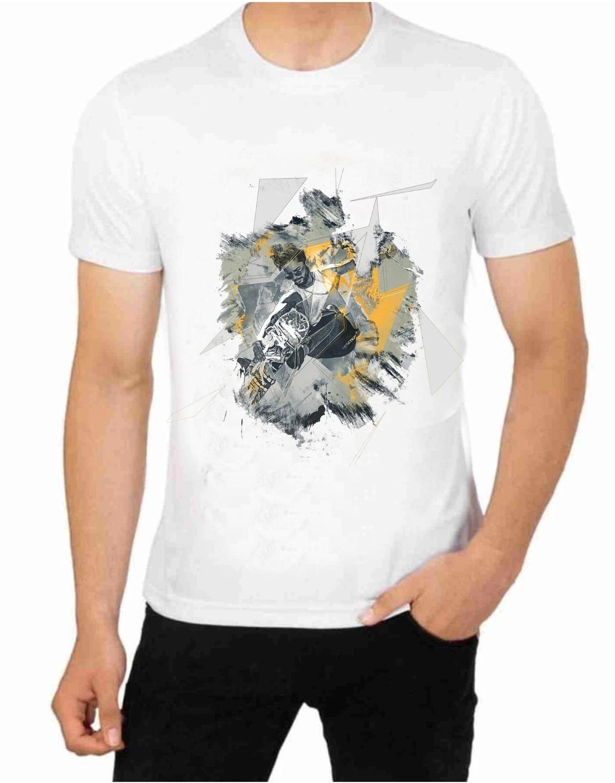 Skateboarding to the Limits Art on a T-Shirt Skate Board Art L