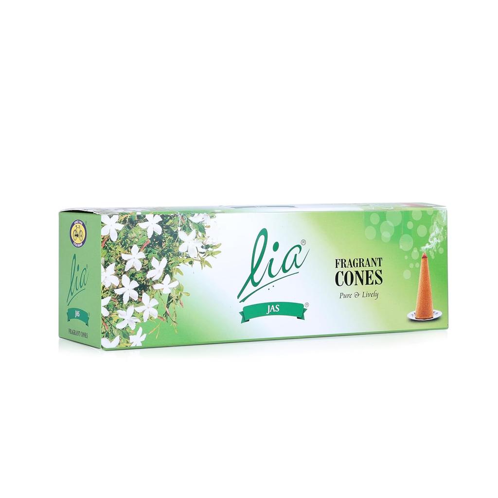Cycle Pure Lia Jas Fragrant Dry Dhoop Cones  192 with Free Holder for Puja Meditation & Rituals Pack of 3 (64 Cones/Pack)