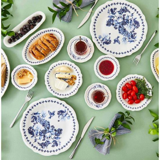 

Керамический набор для завтрака Vanessa, 26 предметов, синий на 6 персон