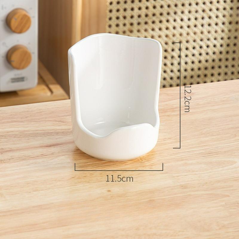 Household Ceramic Kitchen Pot Lid Rack Countertop Soup Rice Spoon Rack Shelf Storage Countertop Spoon Rice Spoon Rack