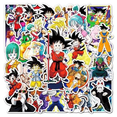 Dragon Ball Colorful Stickers, 50 Pieces (not Repeated), Waterproof and Sunscreen.