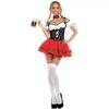 Oktoberfest Maid Costume, Black & Red Carnival Party Cosplay Dress