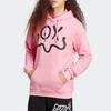Adidas Originals Trefoil Logo Printed Long Sleeve Hooded Sweatshirt Unisex Sweatshirt Pink IA6393
