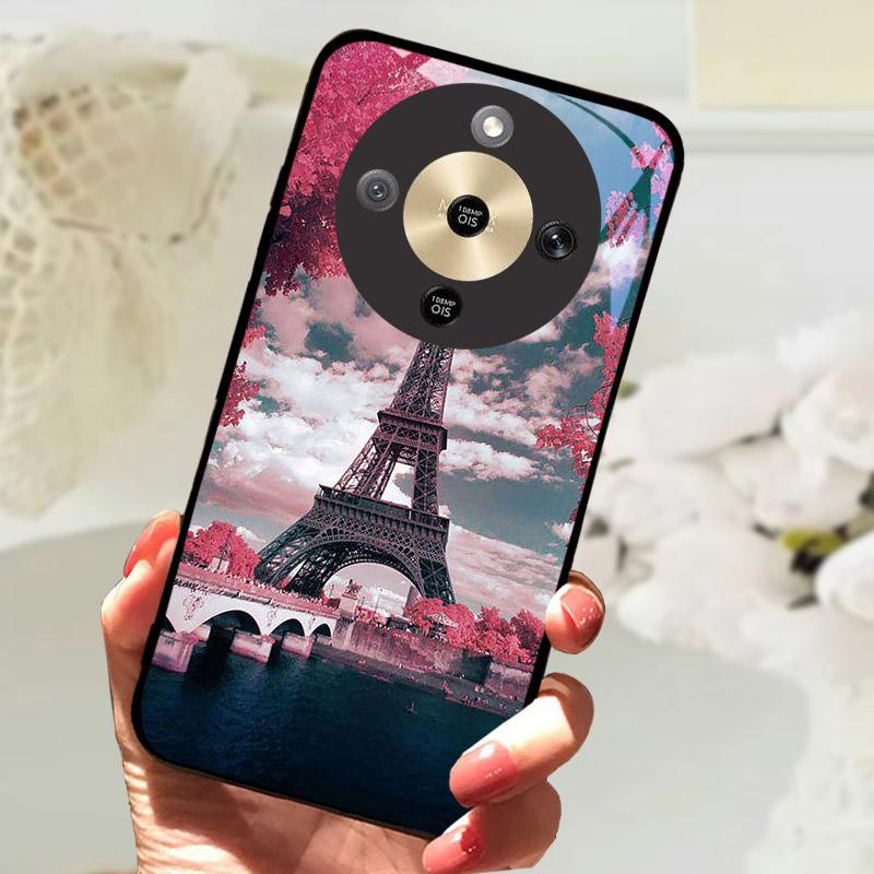 For Honor X9d 5G Case Fashion Painting Tempered Glass Shockproof Phone Case For Honor X9 D HonorX9D Back Cover Fundas Bumper