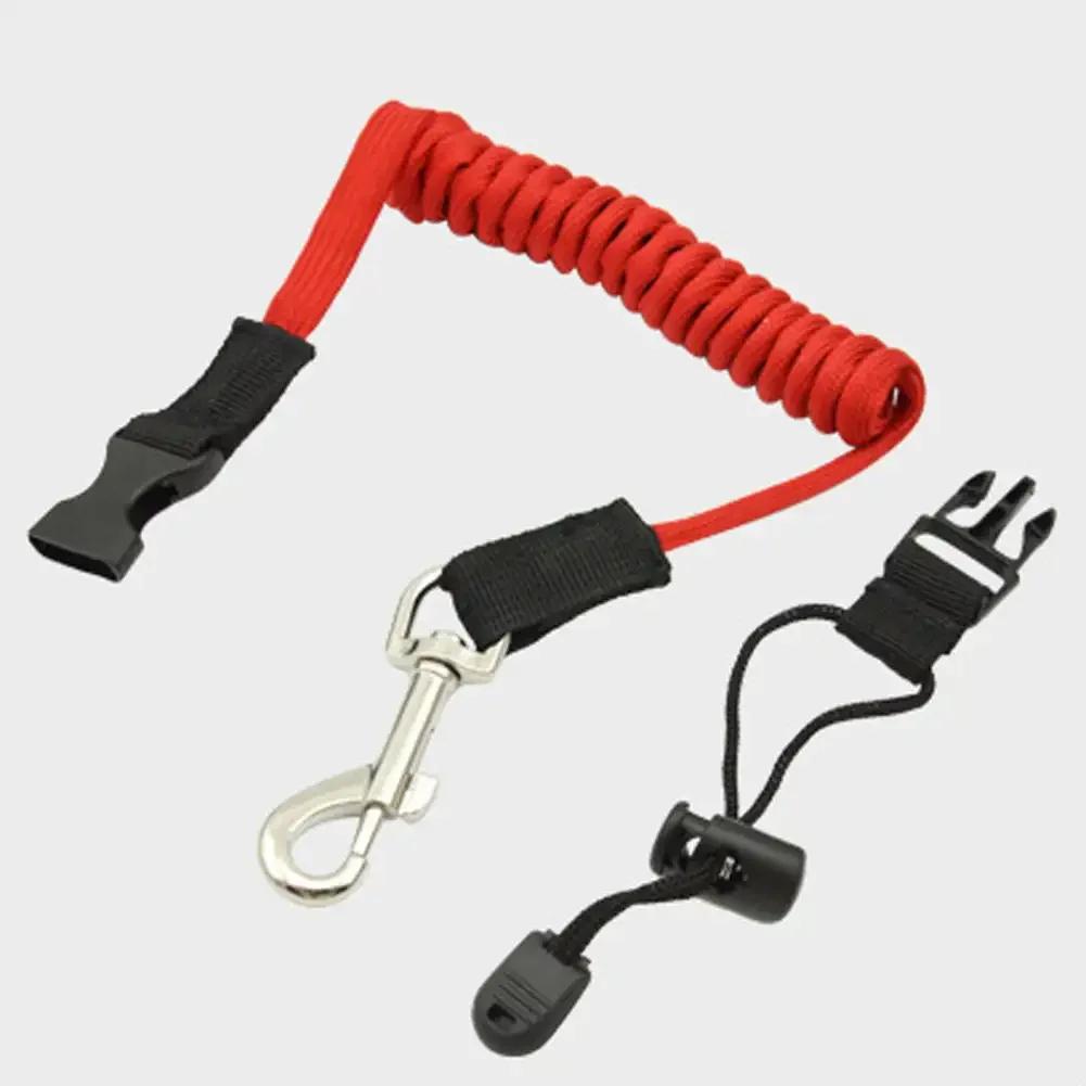 Kayak Paddle Leash Wear-resistant Kayak Canoe Stretchable Kayak Paddle Camping Tent Leash Adjustable Paddle Holder Tool Lanyard красный