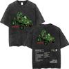 Vintage Washed Gorillaz The Mountain Tour  Tshirts Men Women Casual Fashion Tshirt High Quality Cotton Oversized T Shirt