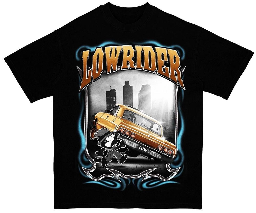 

Lowriding Impala OG Cat Mens Heavyweight Print On Shaka Wear Tee Unisex T-Shirt XXL