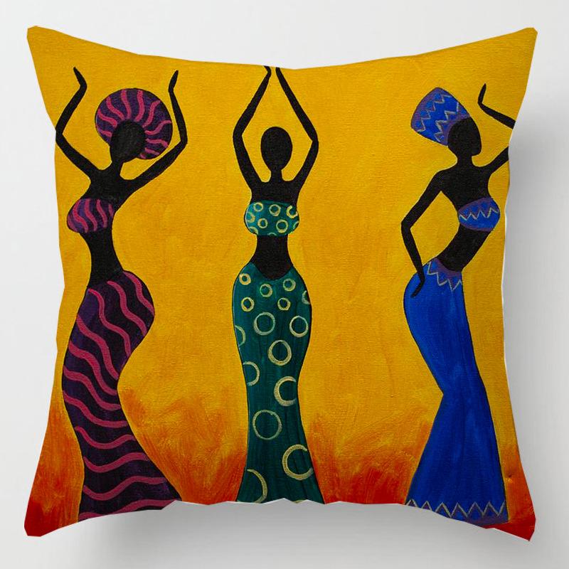 African Life African Women Abstract Painting Decoration Cushion Cover Home Decoration Pillowcase Exotic Pillowcase
