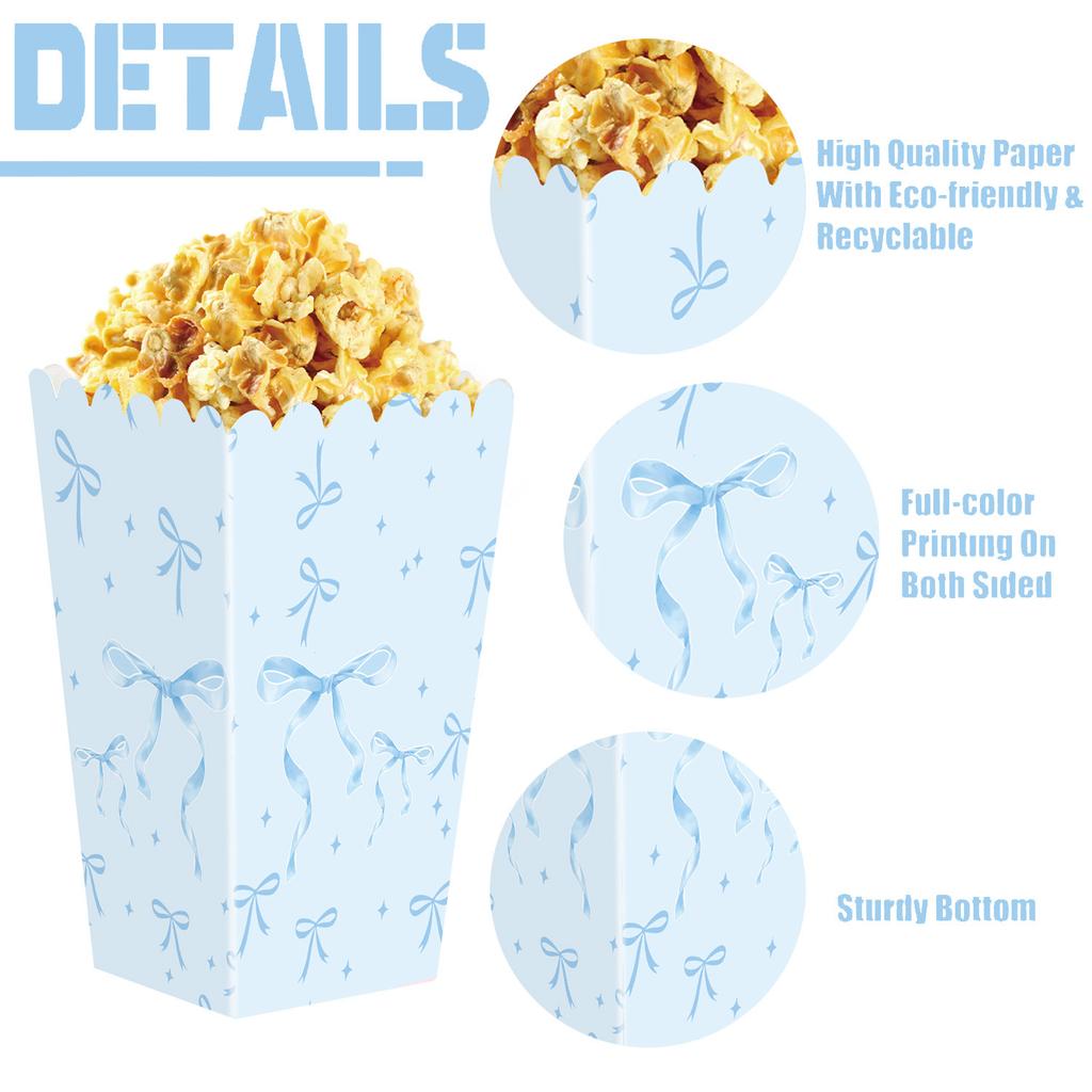 Różowy I Biały Łuk Zastawa Stołowa Scena Dekoracyjna Pudełko na Popcorn Pudełko na Przekąski Karton Pudełko na Cukierki