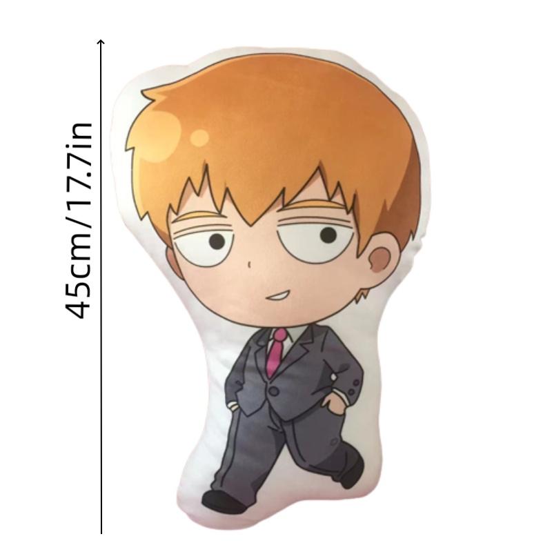 Anime Plush Pillow Featuring Mob Psycho 100's Reigen Arataka And Kageyama Shigeo
