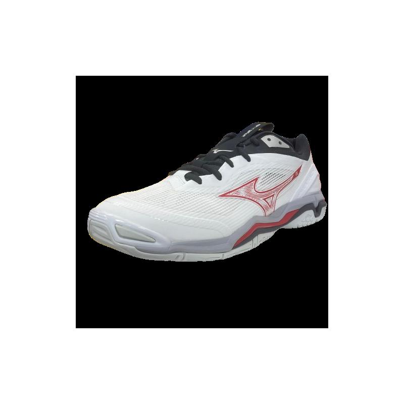 Sportschuhe Mizuno Weiß / Salsa / Schwarz Wave Stealth 6