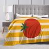 Tomato  Blanket Boy Girl  Flannel Throw Blanket For Chair Sofa Bed Soft Comfy DIY Quality Bedspread Gift