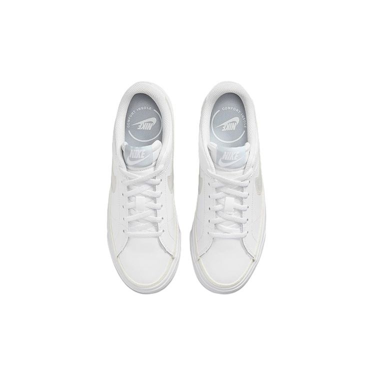Nike Court Legacy Leather Comfortable Versatile Durable Breathable Low-Top Kids Sneakers Kids Sneakers White DA5380-114