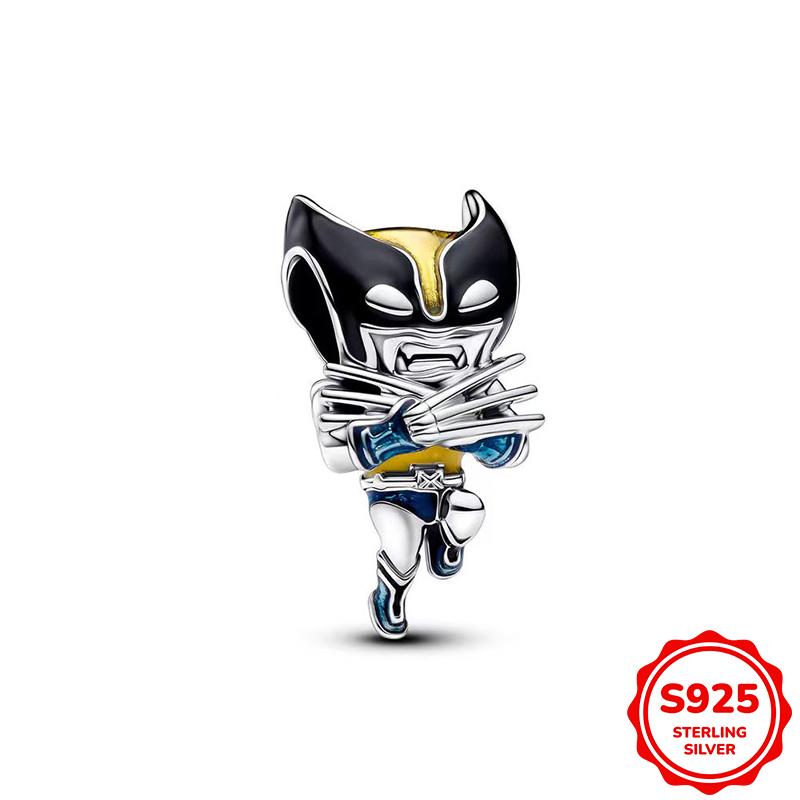 Marvel Deadpool And Wolverine Dangle Charm Beads Fits 3Mm Bracelets Necklace For Women Pendant Luxury Diy Jewelry Making Gifts