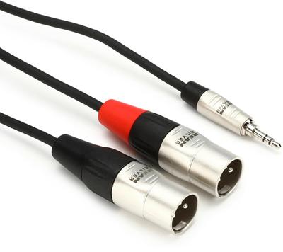 Hosa Audio Cable, Stereo Mini To XLR Male X 2, 35.5 Inches (91cm), HMX-003Y