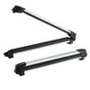 Ski & Snowboard Roof Rack, Carry up to 6 Pairs of Skis or 4 Snowboards, 2 PCS Aluminum Universal Car Roof Rack with Lock & Rubber Padding, Carrier for