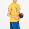 Li-Ning Cartoon Print Quick-Dry Round Neck Short Sleeve T-Shirt Men Tops Fluorescent-Orange AHSS239-1