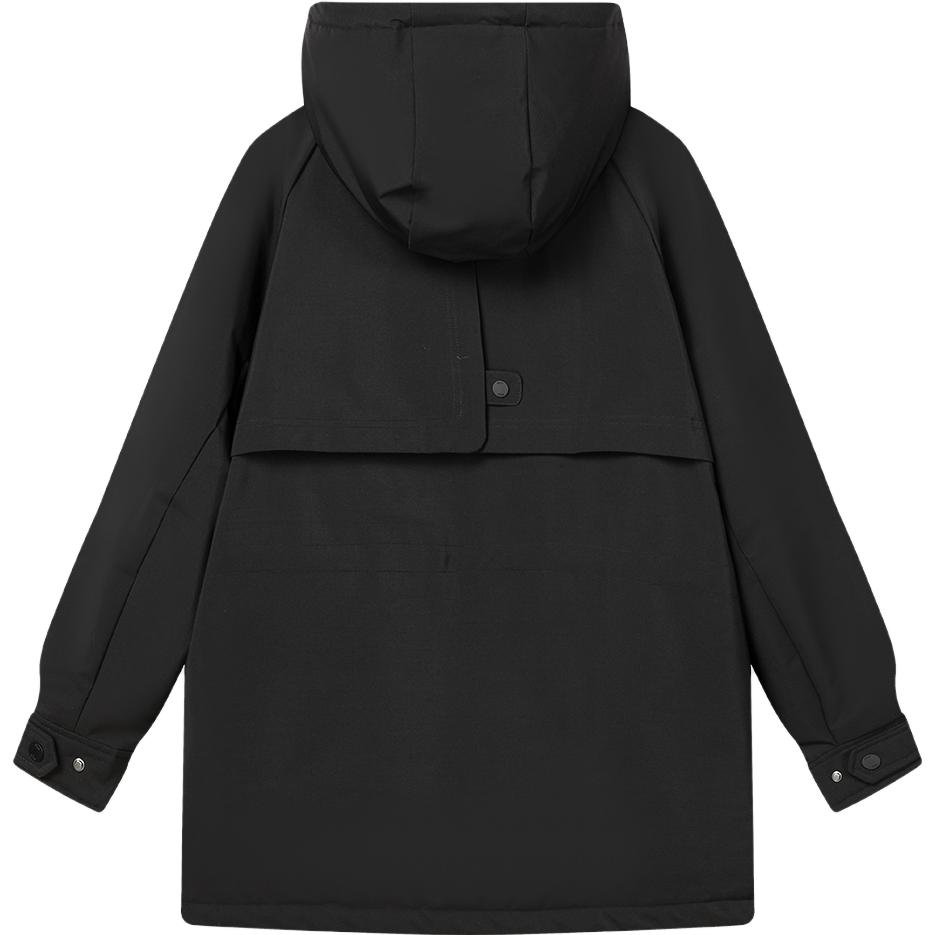 Fila 2023 Winter New Fashion Simple Loose Warm Hooded Jacket Women Outerwear Black F11W348906F-BK