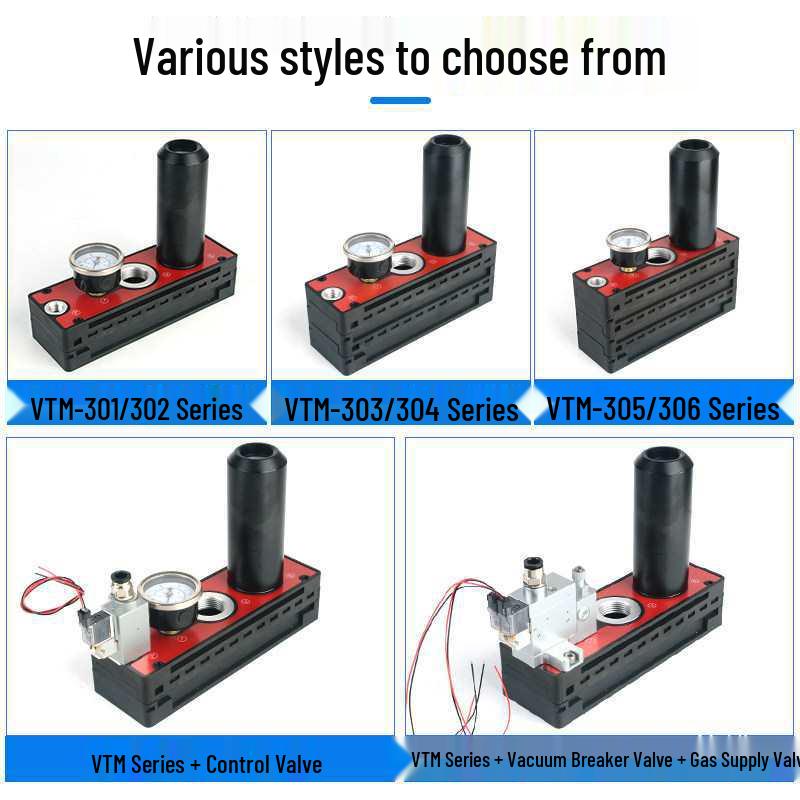 High-Flow High-Suction AMC VTM Vacuum Generator PM401 for Automation VTM301-D-N