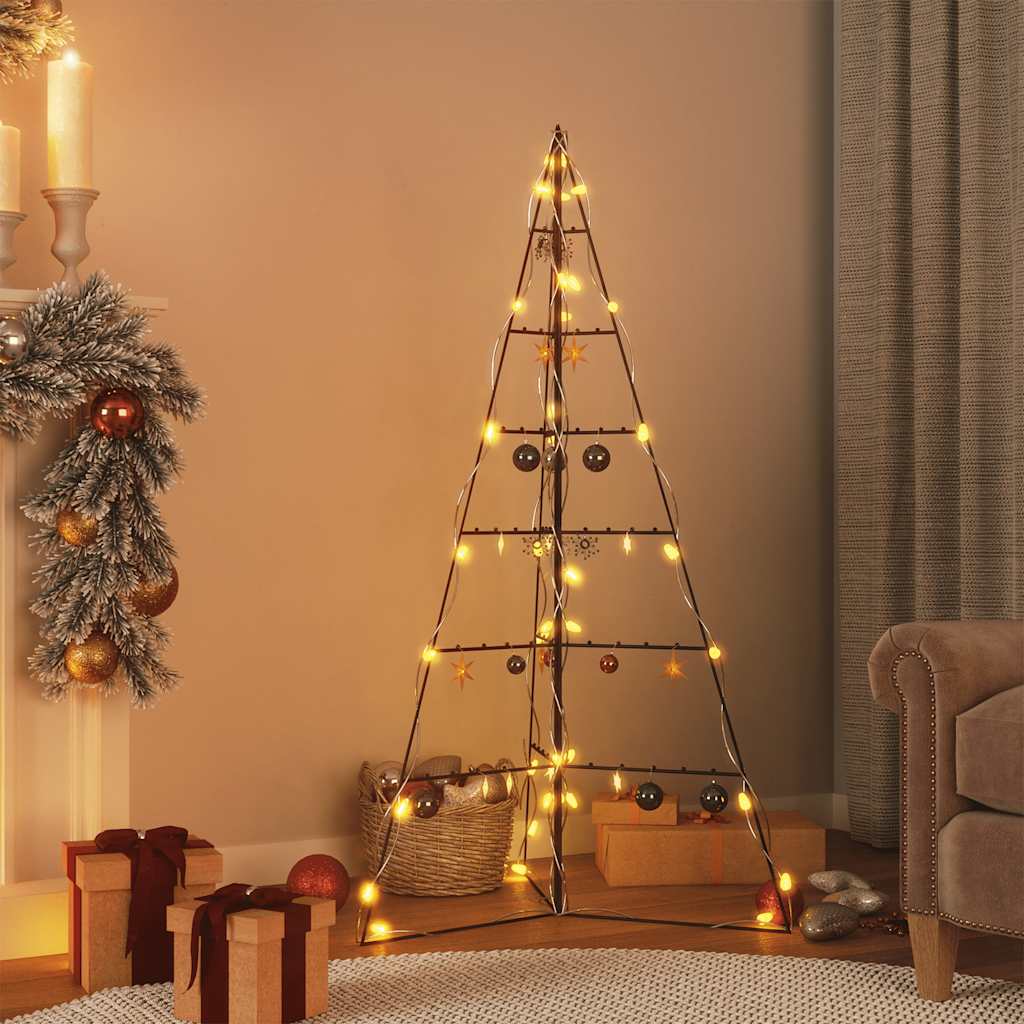 vidaXL Metall-Weihnachtsbaum für Dekorationen Schwarz 140 cm schwarz